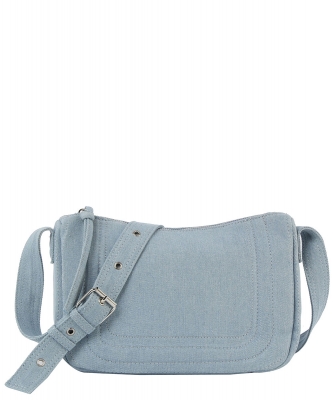 Stitched Denim Messanger Crossbody L-0331-M LIGHT DENIM
